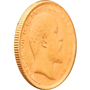 Золота монета Соверен Едуарда VII 1 Англійський Фунт 1908 Великобританія