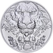Срібна монета 1oz Чеський Лев 2 долари 2023 Ніуе