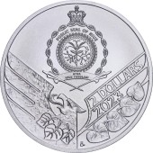 Срібна монета 1oz Чеський Лев 2 долари 2023 Ніуе
