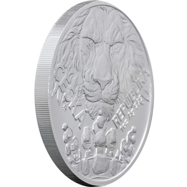 Срібна монета 1oz Чеський Лев 2 долари 2023 Ніуе