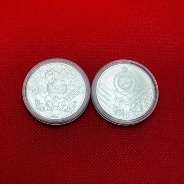 Срібна монета 1oz Чеський Лев 2 долари 2023 Ніуе