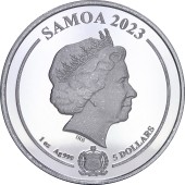 Срібна монета 1oz Бетмен 5 доларів 2023 Самоа
