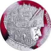 Серебряная монета 2oz Воин Азовстали 5 долларов 2022 Ниуэ (цветная)