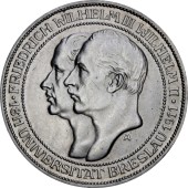 Серебряная монета "100-летие Университета Бреслау" 3 марки 1911 Пруссия Германская империя