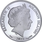 Серебряная монета 1oz Число ПИ 3,14 долларов 2023 Соломоновы Острова