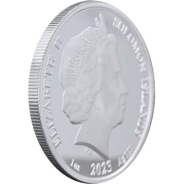 Серебряная монета 1oz Число ПИ 3,14 долларов 2023 Соломоновы Острова