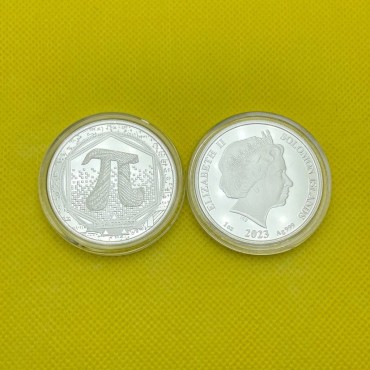 Серебряная монета 1oz Число ПИ 3,14 долларов 2023 Соломоновы Острова