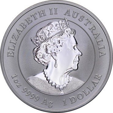 Срібна монета 1oz Рік Кролика 1 долар 2023 Австралія (кольорова)
