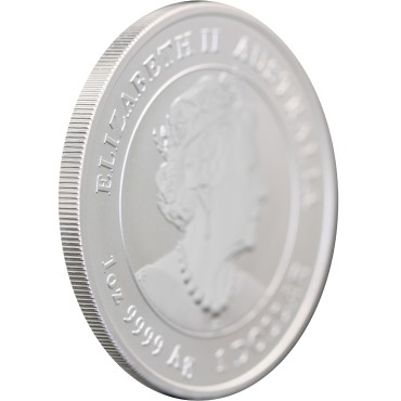 Срібна монета 1oz Рік Кролика 1 долар 2023 Австралія (кольорова)