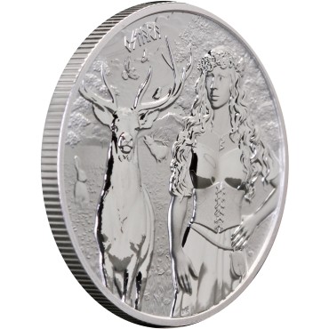 Серебряный раунд 1oz Валькирии: Остара 5 марок 2023 Германия