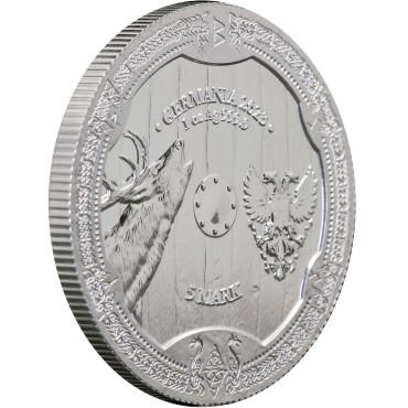 Серебряный раунд 1oz Валькирии: Остара 5 марок 2023 Германия