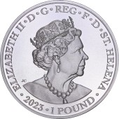 Срібна монета 1oz Королева Фей Уна и Редкросс 1 фунт стерлінгів 2023 Остров Святої Єлени