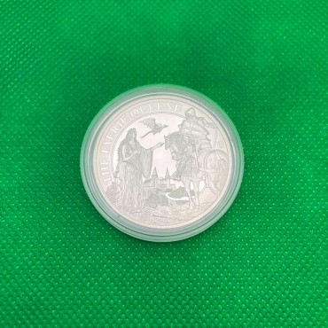 Серебряная монета 1oz Королева Фей Уна и Редкросс 1 фунт стерлингов 2023 Остров Святой Елены