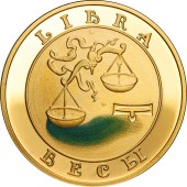 Золотая монета 1/4oz Весы 10000 драм 2008 Армения