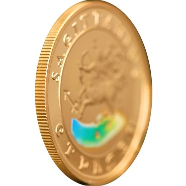 Золотая монета 1/4oz Стрелец 10000 драм 2008 Армения