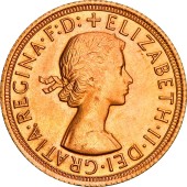 Золота монета Соверен Єлизавети II 1964 Великобританія