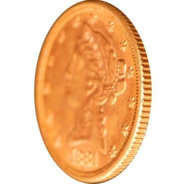 Золота монета Американський Орел 5 доларів 1881 США