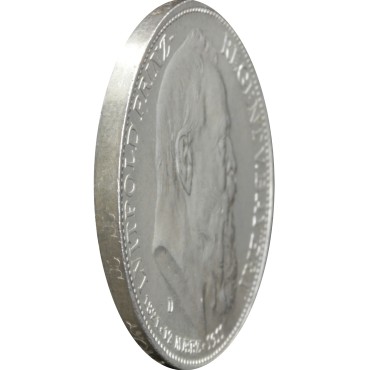 Серебряная монета "90 лет со дня рождения Луитпольда Баварского" 3 марки 1911 Бавария Германская империя