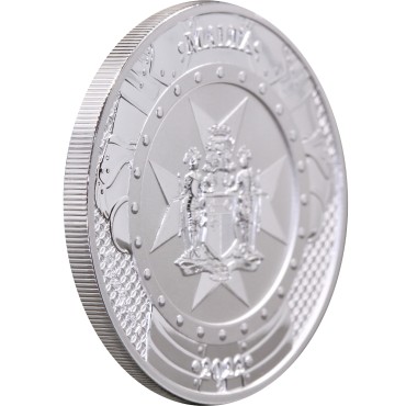 Срібна монета 1oz Мальтійські Лицарі 5 Євро 2022 Мальта