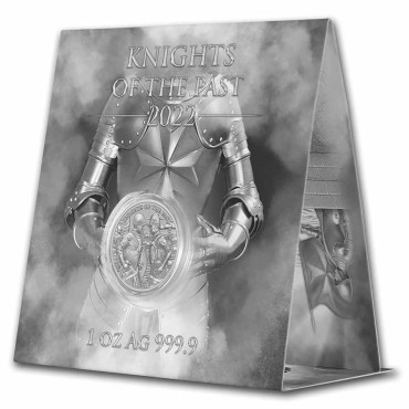 Срібна монета 1oz Мальтійські Лицарі 5 Євро 2022 Мальта