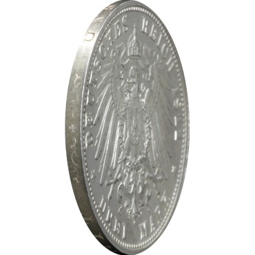 Серебряная монета "90 лет со дня рождения Луитпольда Баварского" 3 марки 1911 Бавария Германская империя