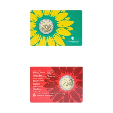 Монета Литва Разом З Україною 2 Євро 2022 Естонія (блістер)