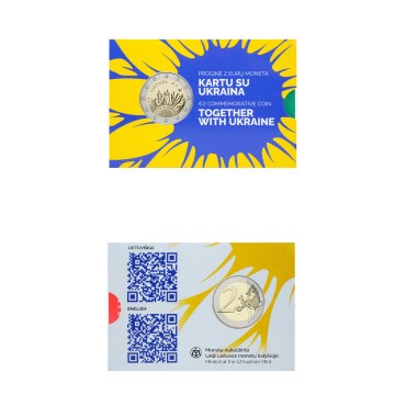 Монета Литва Разом З Україною 2 Євро 2022 Естонія (блістер)