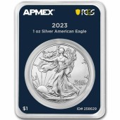 Серебряная монета 1oz Американский Орел 1 доллар 2023 США (MD Premier + PCGS FirstStrike®)