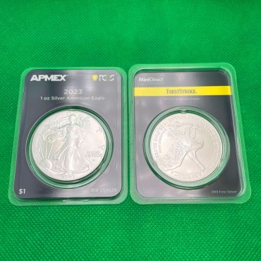 Срібна монета 1oz Американський Орел 1 долар 2023 США (MD Premier + PCGS FirstStrike®)