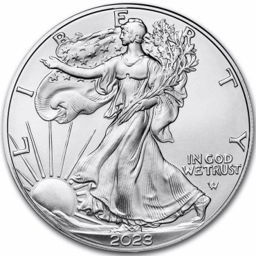 Срібна монета 1oz Американський Орел 1 долар 2023 США (MD Premier + PCGS FirstStrike®)