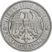 Срібна монета "Дуб" 5 марок 1927 Веймарська Республіка Німеччина