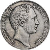 Серебряная монета "Патрона Бавария" 2 гульдена 1855 Бавария