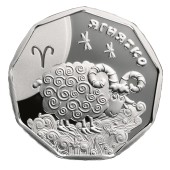 Серебряная монета 1/4oz Овен "Ягнятко" 2 гривны 2014 Украина