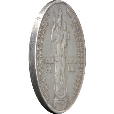 Серебряная монета "Патрона Бавария" 2 гульдена 1855 Бавария