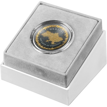 Срібна монета 1oz Україна Земля Cвободи 1000 Сатоші 2022 Сполучені Крипто Штати (позолота)