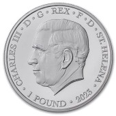 Серебряная монета 1oz Богини: Эос и Лошади 1 фунт стерлингов 2023 Остров Святой Елены