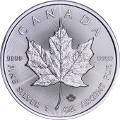 Серебряная монета 1oz Кленовый Лист 5 долларов 2023 Канада