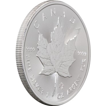 Срібна монета 1oz Кленовий Лист 5 доларів 2023 Канада