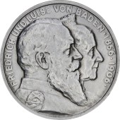 Серебряная монета 5 марок 1906 Баден Германская империя