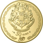 Золотая монета 1/4oz Гарри Поттер И Дамблдор 50 Евро 2021 Франция