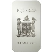 Серебряная монета 1oz Икона Божией Матери "Семистрельная" 2 доллара 2013 Фиджи