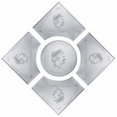 Набір срібних монет (5 шт.) Святині України 2 долара 2014 Ніуе