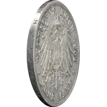 Серебряная монета " 200-летие Королевства Пруссия" 5 марок 1901 Германская Империя