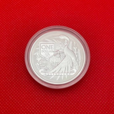 Срібна монета 1oz Герб - Квінсленд 1 долар 2023 Австралія