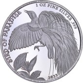 Серебряная монета 1oz Райская Птица 1 кина 2023 Папуа-Новая Гвинея