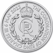 Срібна монета 1oz Коронація Короля Карла III 2 англійські фунти 2023 Великобританія