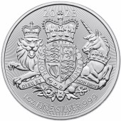 Срібна монета 1oz Королівський Герб 2 англійських фунта 2023 Великобританія