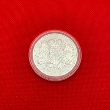 Серебряная монета 1oz Королевский Герб 2 английских фунта 2023 Великобритания