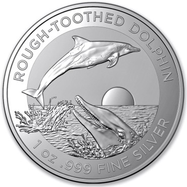 Серебряная монета 1oz Зубастый Дельфин 1 доллар 2023 Австралия (MintDirect® Premier + PCGS FS®)