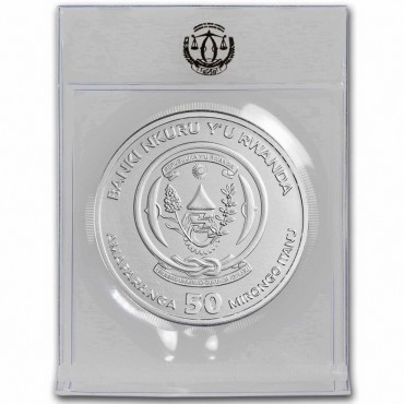 Срібна монета 1oz Корабль Конституція 50 франків 2022 Руанда